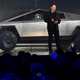 Tesla CEO Elon Musk unveils the Cybertruck at the Tesla Design Studio in Hawthorne, Calif.